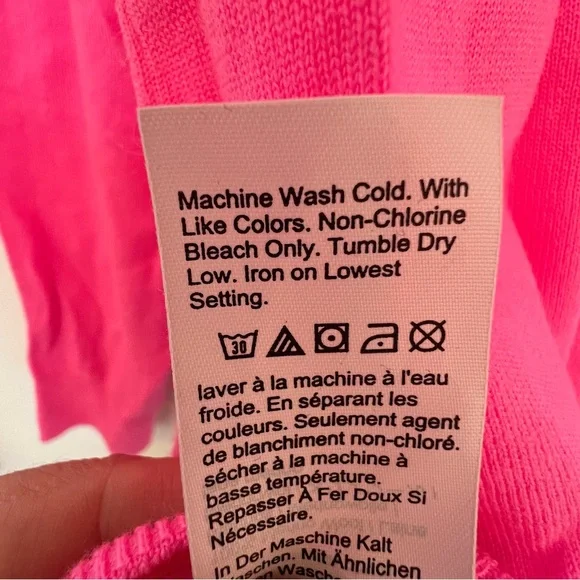 J. Crew Tippi Sweater 100% Merino Wool Hot neon Pink Long Sleeve XL extra large - Picture 8 of 12